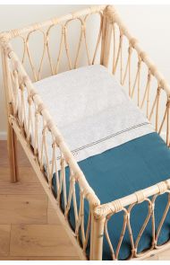 Noppies Wieg deken Filled 75x100 cm - Puritan Gray