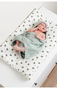 Noppies Newborn wrap towel Clover 72x92 cm - Puritan Gray