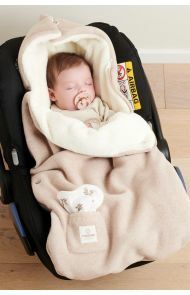 Noppies Autostoel voetenzak Fantasy Fleece 83x39cm - Tan Melange