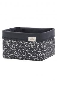 Noppies Nursery basket Fancy Dot Size M - Forged Iron