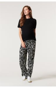 Supermom Casual trousers Leaf - Black