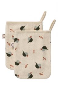 Waschlappen Printed duck terry wash cloths - Beetle