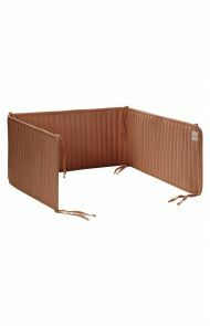 Playpen bumper Quilted bed bumper cot - Indian Tan