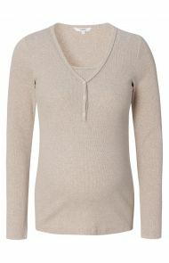 Nursing pyjama top Amala - Taupe Melange