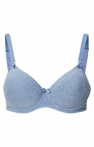  Nursing bra padded Cotton Melange - Blue Melange