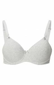 Nursing bra padded Cotton Melange - Grey Melange