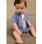 Noppies Baby T-shirt Osnabruck - Check pattern Medium blue thumbnail
