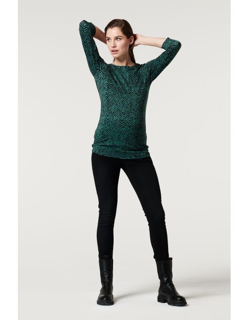 Supermom T-shirt manches longues V-print - Sea Pine