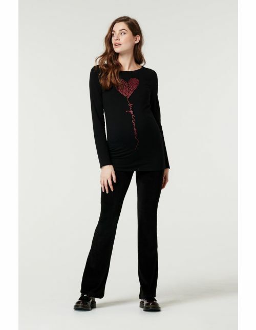 Supermom T-shirt manches longues Heart - Black