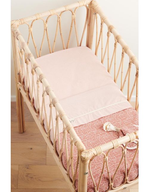 Noppies Wieg laken Tiny Dot 80x100 cm - Misty Rose
