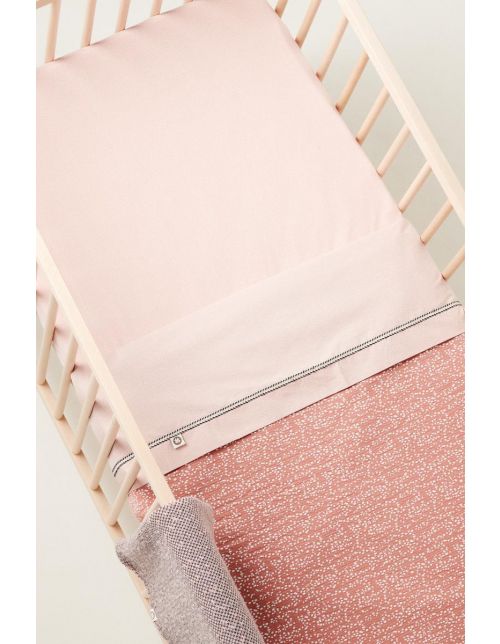 Noppies Cot fitted sheet Tiny Dot Misty Rose