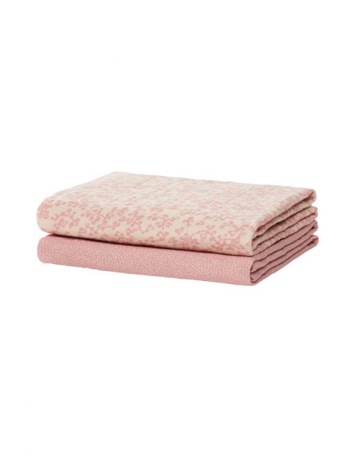 Noppies Multi-pack Muslin Cloth Mixed 2-pack 70x70 cm - Misty Rose