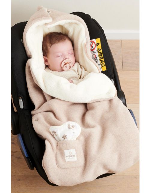 Noppies Car seat footmuff Fantasy Fleece 83x39cm Tan Melange