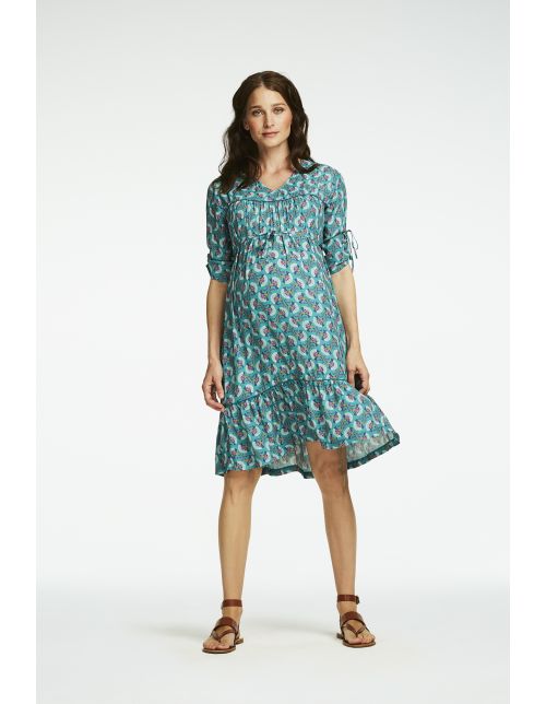 Queen Mum Dress Marseille - Teal Blue