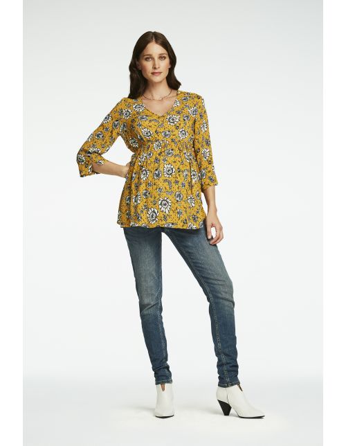 Queen Mum Bluse Housten - Sunflower
