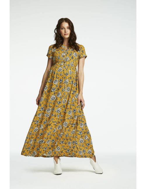Queen Mum Maxi-jurk met voedingsfunctie Denver - Sunflower