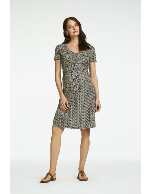 Queen Mum Jurk met voedingsfunctie Colombo - Black