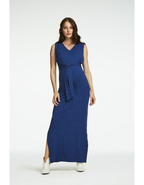 Queen Mum Maxi-jurk met voedingsfunctie Jakarta - Sodalite Blue