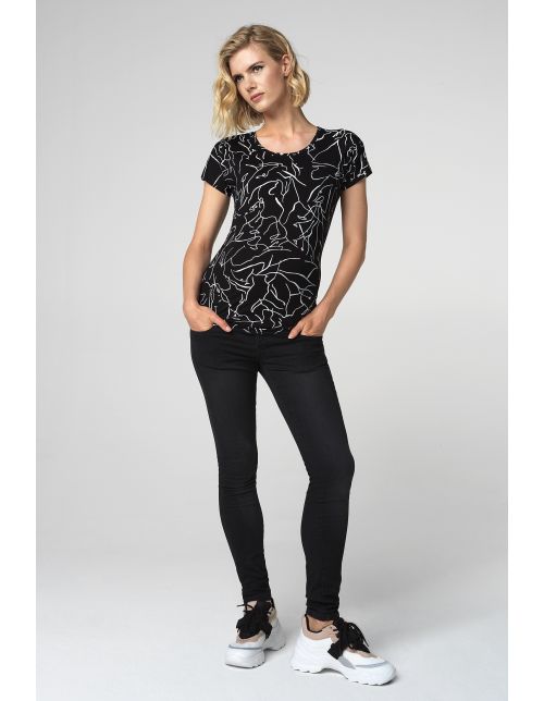 Supermom T-shirt Lines Black - Black