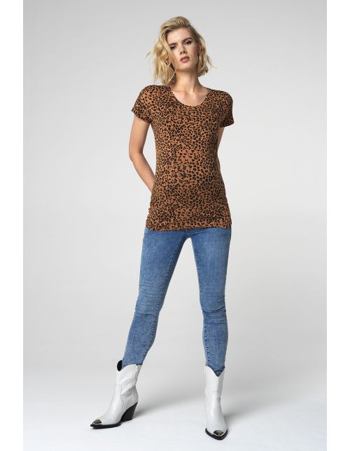Supermom T-shirt Leopard - Tobacco Brown