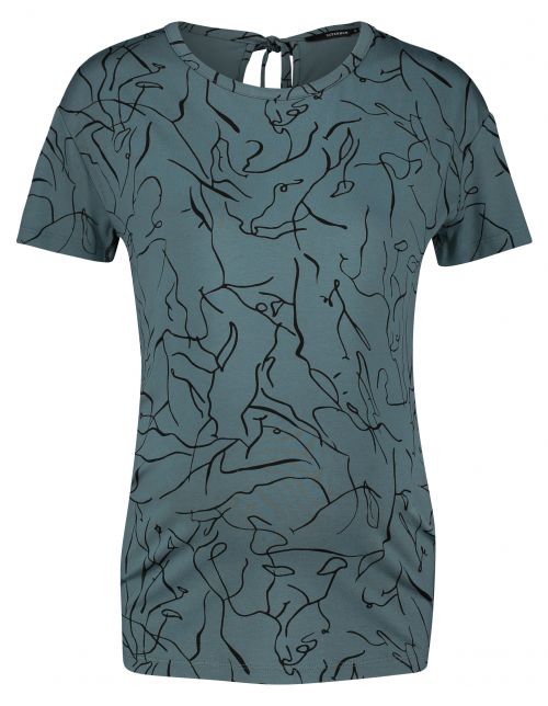 Supermom T-shirt Lines Green - Balsam Green