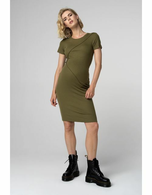 Supermom Dress Rib - Burnt Olive