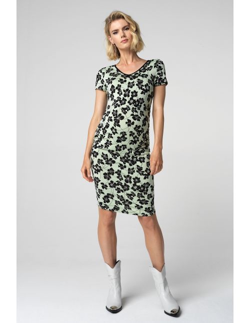 Supermom Dress Green Flower - Smoke Green