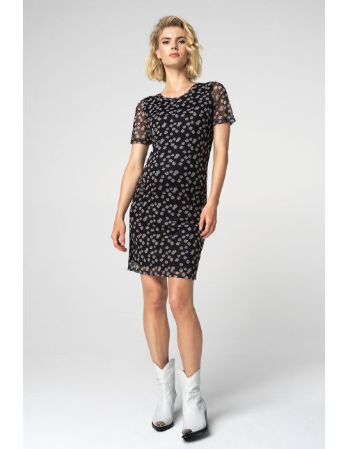 Supermom Dress Black Flower - Black