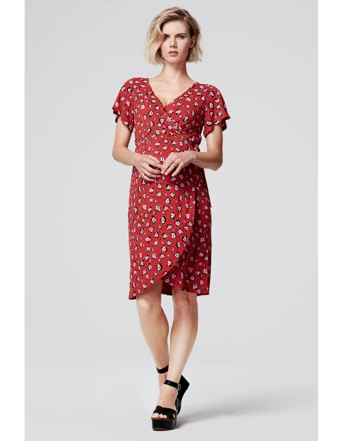 Supermom Jurk Flower - Chinese Red