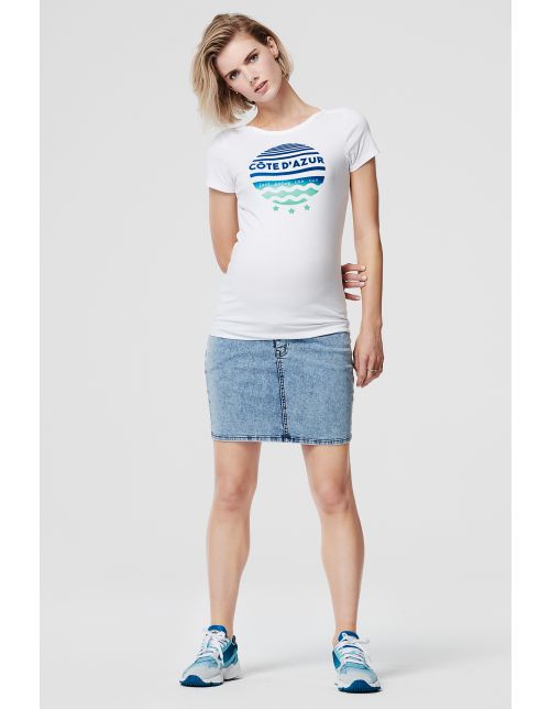 Supermom T-shirt Cote d`Azur - Optical White