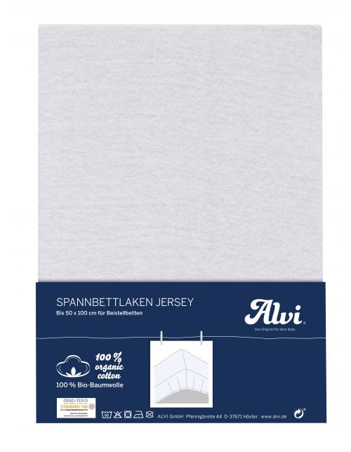 Alvi Cot fitted sheet Organic - Bright White