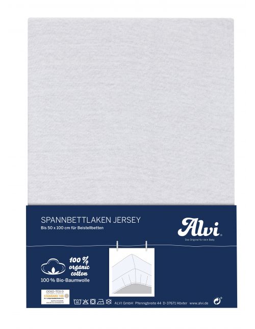 Alvi Ledikant hoeslaken Organic - Bright White