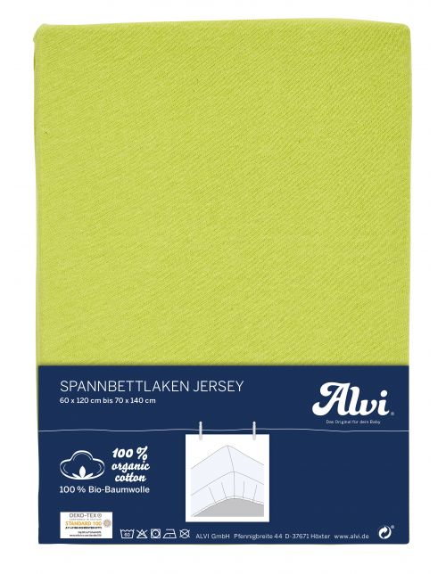 Alvi Cot fitted sheet Organic - Mellow green