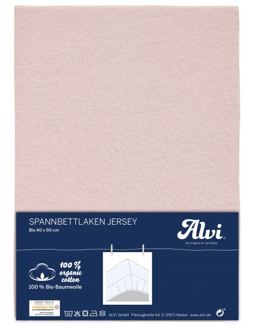 Alvi Cot fitted sheet Organic - Pink gogwood