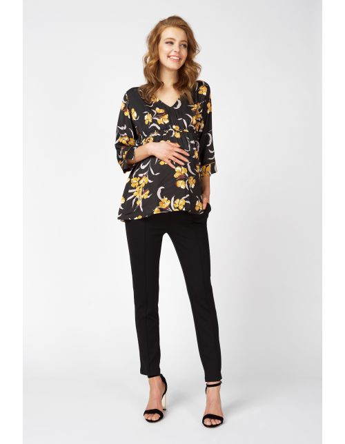 Queen Mum Blouse Blouse ls - Black