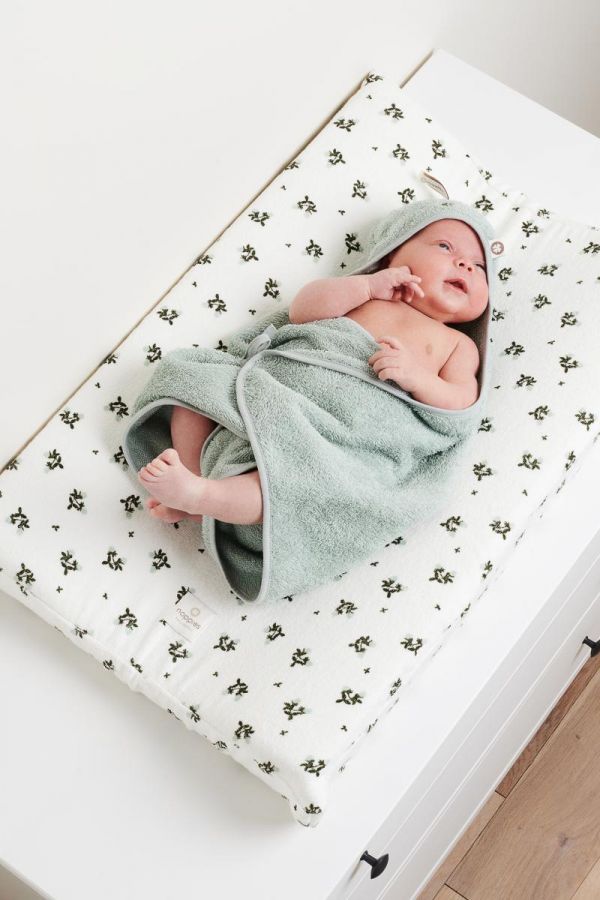 Noppies Umschlagtuch für Neugeborene Clover 72x92 cm - Puritan Gray