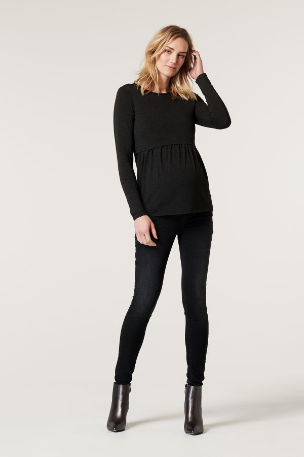 esprit Langarmshirt - Anthracite Melange