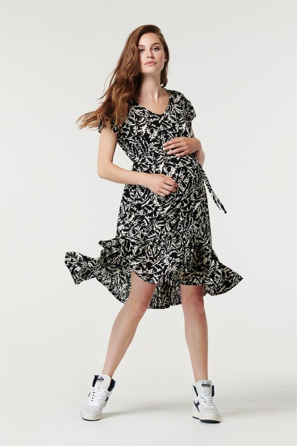 Supermom Jurk Leaf - Black