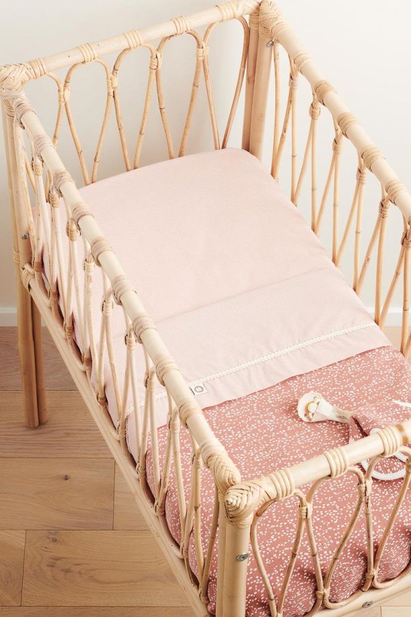 Noppies Laken für die Wiege Teddy Fancy Dot crib blanket - Brick Dust