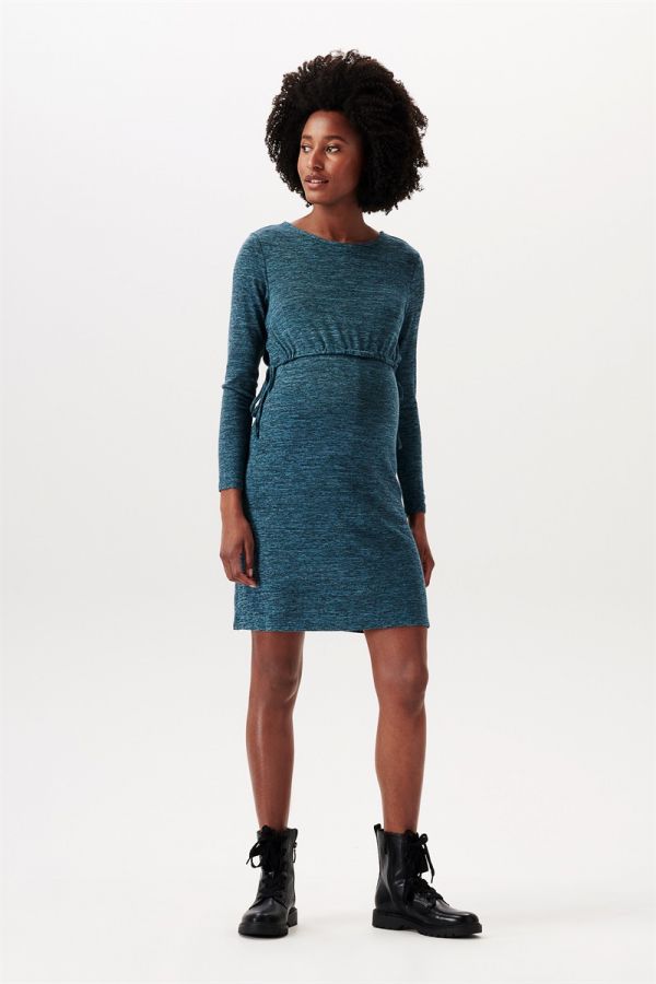 Nursing dress Teal Blue