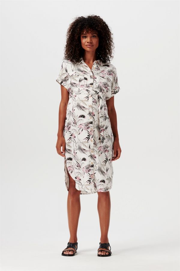 Linen nursing dress 2025