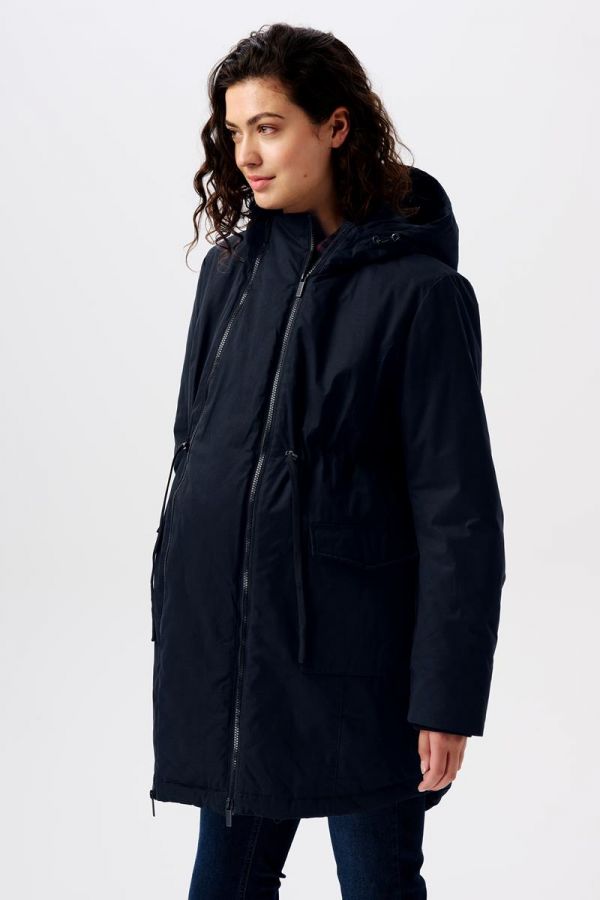 Esprit zip detail drawstring parka deals