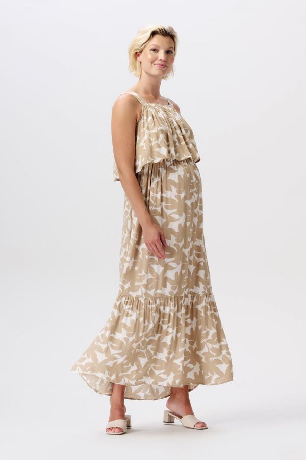 Noppies Maxi-jurk met voedingsfunctie Han - White Pepper Big Flower