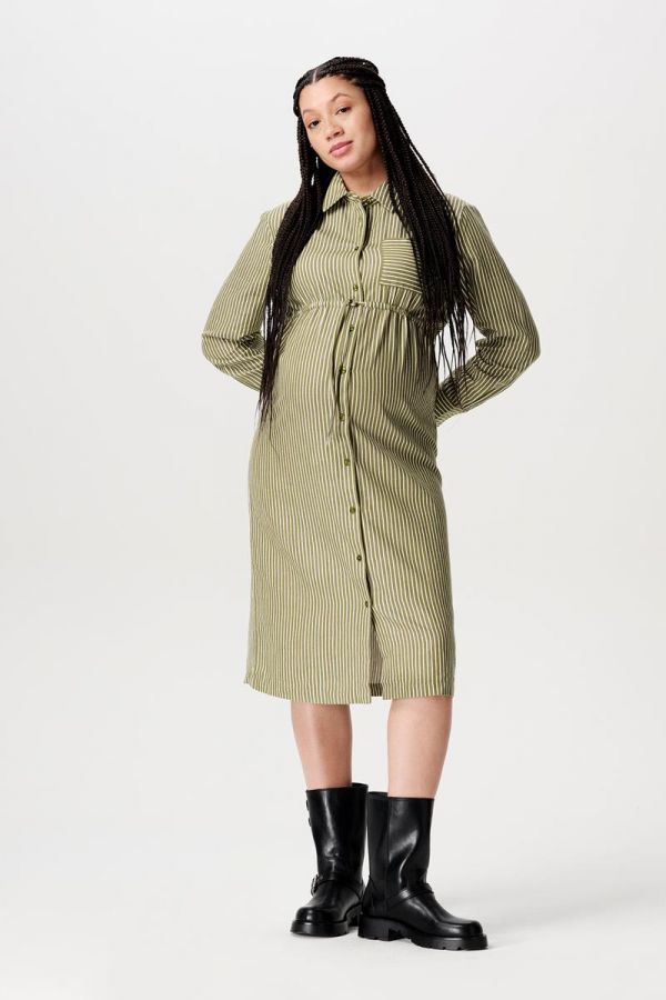 Jurk met voedingsfunctie Vaala Sphagnum Stripe