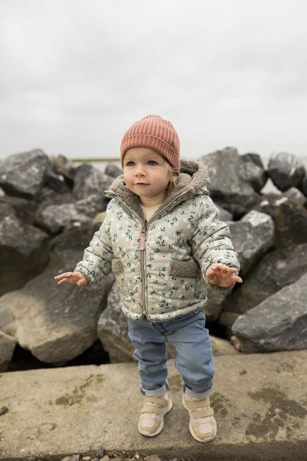 Noppies Baby Winterjas Fleury Reversible Moss Gray