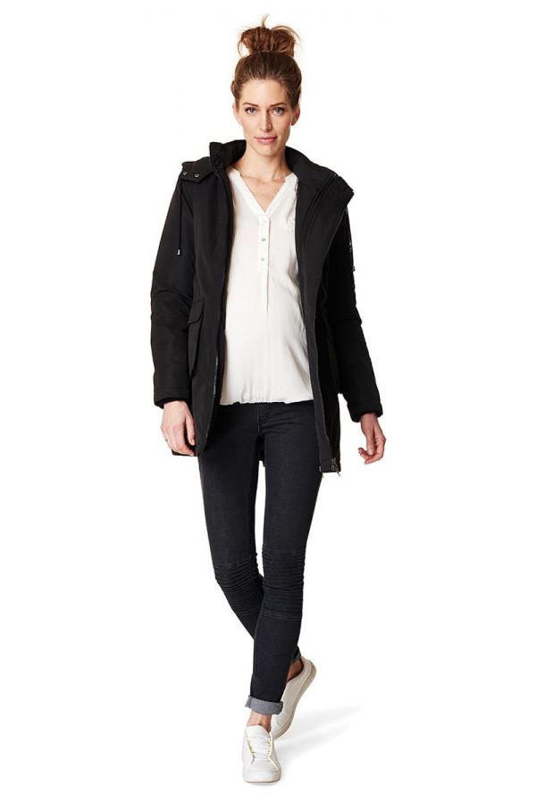 Winter coat 2 way Black