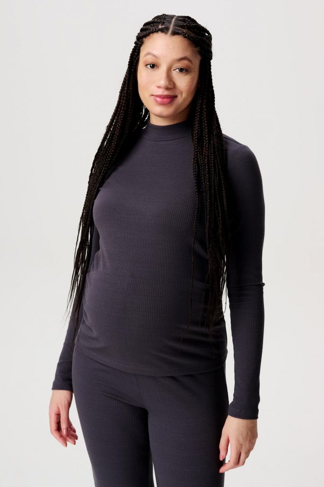 Noppies Maternity Langarmshirt Sira - Forged Iron