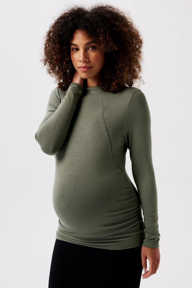 Noppies Maternity T-shirt d'allaitement Rosa - Olive