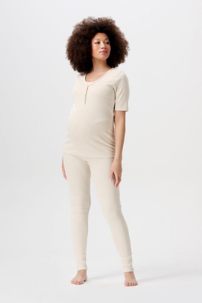 Noppies Maternity Pyjamahose Gabri - Oatmeal