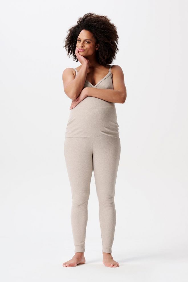 Noppies Maternity Pyjamahose Gabri - Taupe Melange